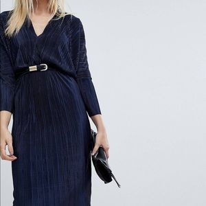 NWT Navy Batwing Midi Dress